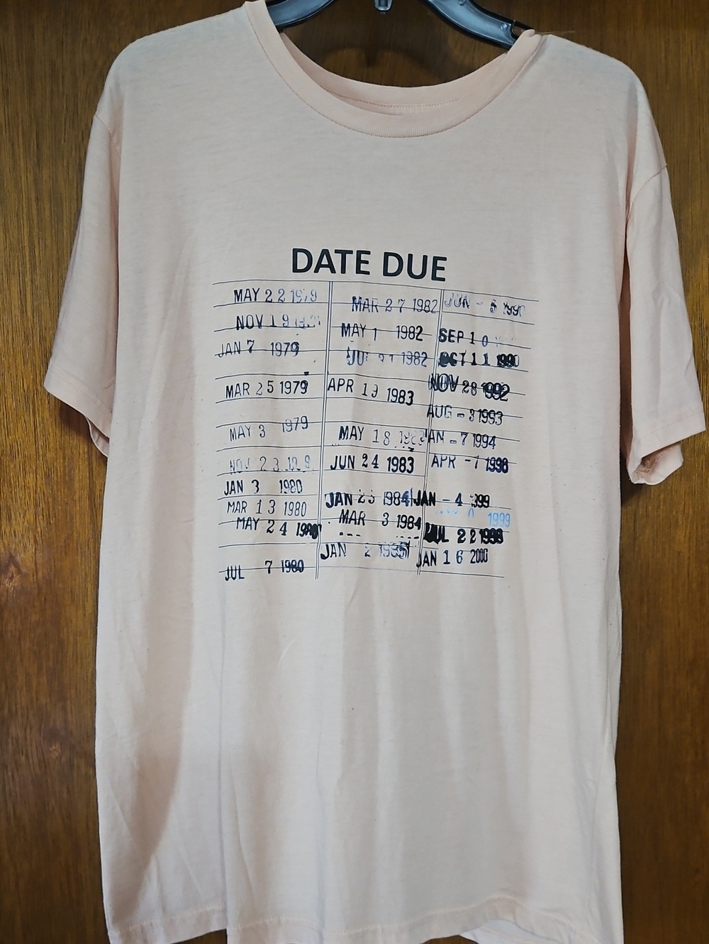 Librarian Date Due Shirt Womens Large